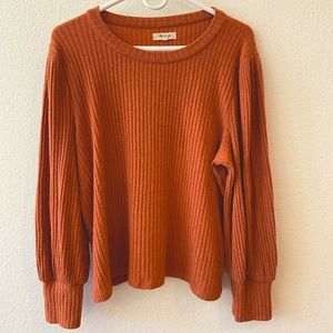Madewell long sleeve burnt orange shirt!